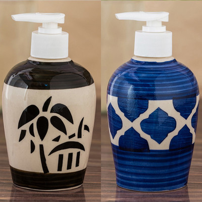 

Sforzi Ceramic soap dispenser combo 250 ml Lotion, Shampoo, Soap Dispenser(Multicolor)