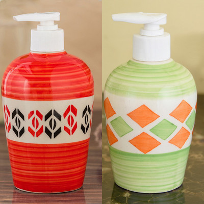 

Sforzi Ceramic soap dispenser combo 700 ml Lotion, Shampoo, Soap Dispenser(Multicolor)