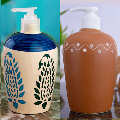 

Sforzi Ceramic soap dispenser combo 450 ml Lotion, Shampoo, Soap Dispenser(Multicolor)