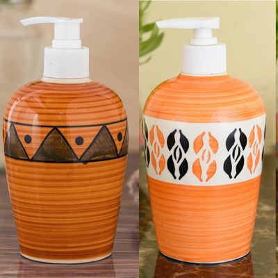 

Sforzi Ceramic soap dispenser combo 700 ml Lotion, Shampoo, Soap Dispenser(Multicolor)
