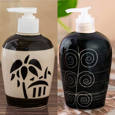 

Sforzi Ceramic soap dispenser combo 700 ml Lotion, Shampoo, Soap Dispenser(Multicolor)