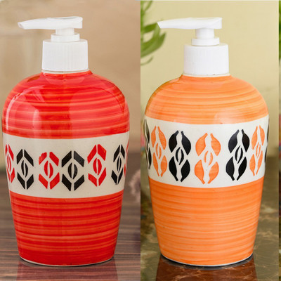 

Sforzi Ceramic soap dispenser combo 450 ml Lotion, Shampoo, Soap Dispenser(Multicolor)