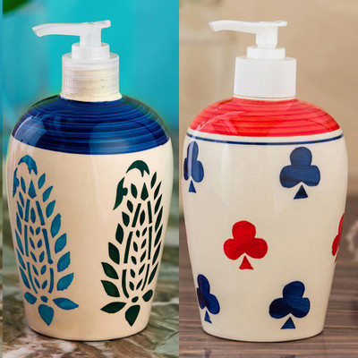 

Sforzi Ceramic soap dispenser combo 450 ml Lotion, Shampoo, Soap Dispenser(Multicolor)