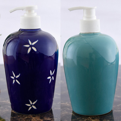 

Sforzi Ceramic soap dispenser combo 450 ml Lotion, Shampoo, Soap Dispenser(Multicolor)