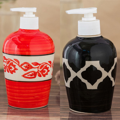 

Sforzi Ceramic soap dispenser combo 250 ml Lotion, Shampoo, Soap Dispenser(Multicolor)