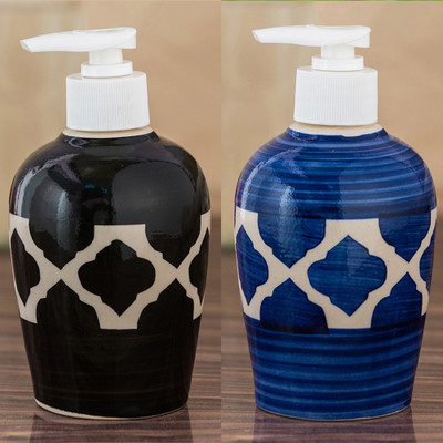 

Sforzi Ceramic soap dispenser combo 250 ml Lotion, Shampoo, Soap Dispenser(Multicolor)