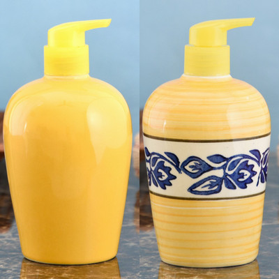 

Sforzi Ceramic soap dispenser combo 450 ml Lotion, Shampoo, Soap Dispenser(Multicolor)