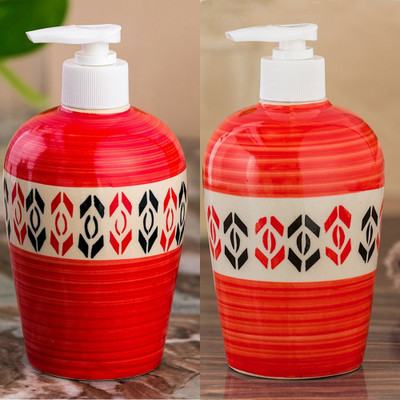 

Sforzi Ceramic soap dispenser combo 450 ml Lotion, Shampoo, Soap Dispenser(Multicolor)