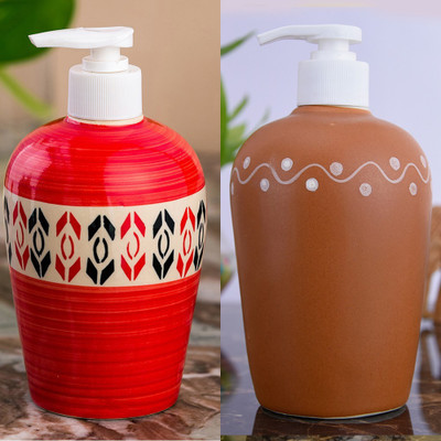 

Sforzi Ceramic soap dispenser combo 450 ml Lotion, Shampoo, Soap Dispenser(Multicolor)