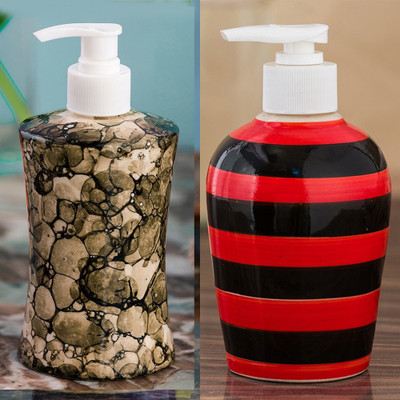

Sforzi Ceramic soap dispenser combo 250 ml Lotion, Shampoo, Soap Dispenser(Multicolor)