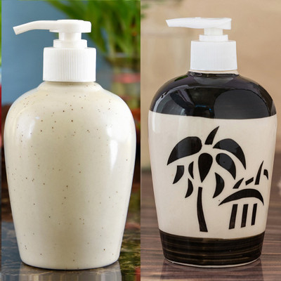 

Sforzi Ceramic soap dispenser combo 700 ml Lotion, Shampoo, Soap Dispenser(Multicolor)