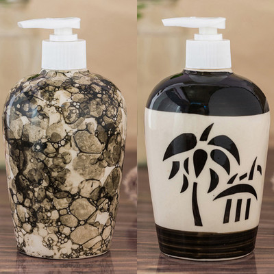 

Sforzi Ceramic soap dispenser combo 450 ml Lotion, Shampoo, Soap Dispenser(Multicolor)