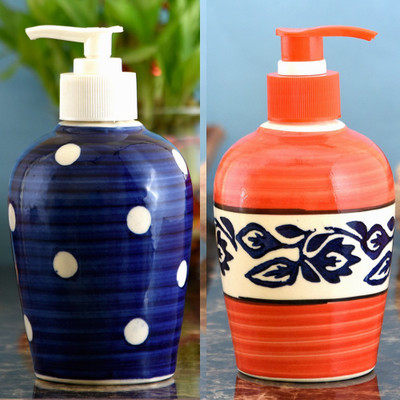 

Sforzi Ceramic soap dispenser combo 250 ml Lotion, Shampoo, Soap Dispenser(Multicolor)