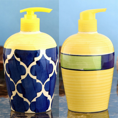 

Sforzi Ceramic soap dispenser combo 450 ml Lotion, Shampoo, Soap Dispenser(Multicolor)
