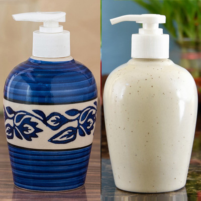 

Sforzi Ceramic soap dispenser combo 250 ml Lotion, Shampoo, Soap Dispenser(Multicolor)