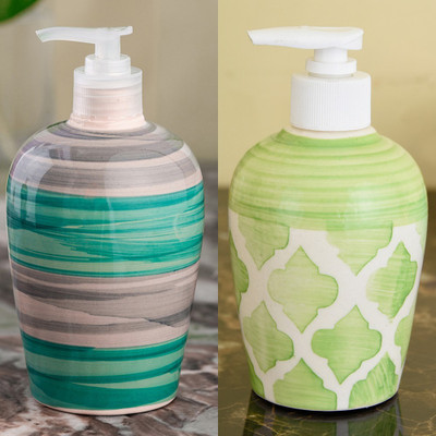 

Sforzi Ceramic soap dispenser combo 700 ml Lotion, Shampoo, Soap Dispenser(Multicolor)
