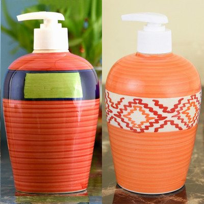 

Sforzi Ceramic soap dispenser combo 450 ml Lotion, Shampoo, Soap Dispenser(Multicolor)