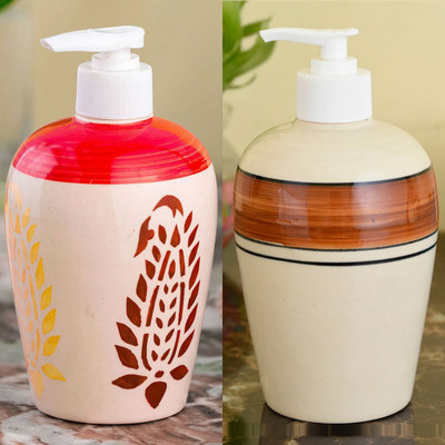 

Sforzi Ceramic soap dispenser combo 450 ml Lotion, Shampoo, Soap Dispenser(Multicolor)