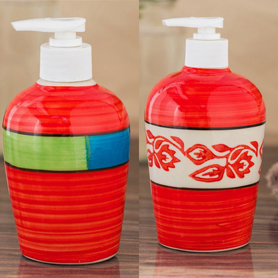 

Sforzi Ceramic soap dispenser combo 250 ml Lotion, Shampoo, Soap Dispenser(Multicolor)