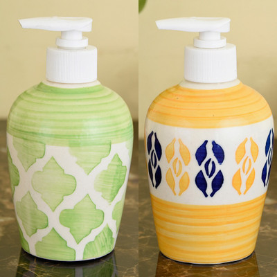 

Sforzi Ceramic soap dispenser combo 250 ml Lotion, Shampoo, Soap Dispenser(Multicolor)