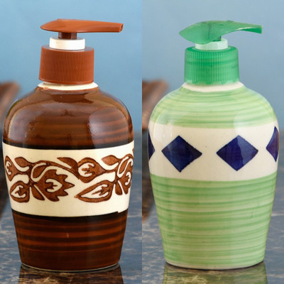 

Sforzi Ceramic soap dispenser combo 250 ml Lotion, Shampoo, Soap Dispenser(Multicolor)