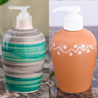

Sforzi Ceramic soap dispenser combo 700 ml Lotion, Shampoo, Soap Dispenser(Multicolor)