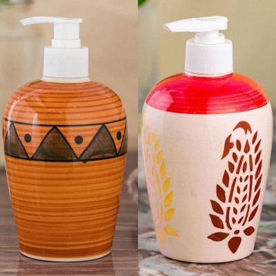 

Sforzi Ceramic soap dispenser combo 700 ml Lotion, Shampoo, Soap Dispenser(Multicolor)