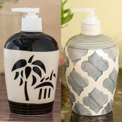 

Sforzi Ceramic soap dispenser combo 450 ml Lotion, Shampoo, Soap Dispenser(Multicolor)