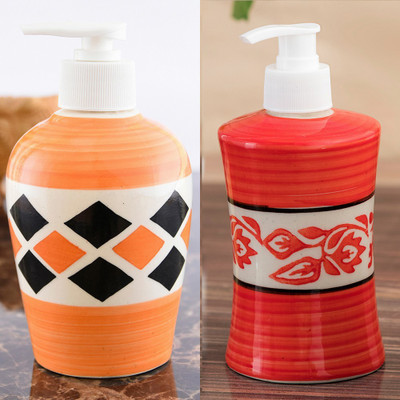 

Sforzi Ceramic soap dispenser combo 250 ml Lotion, Shampoo, Soap Dispenser(Multicolor)