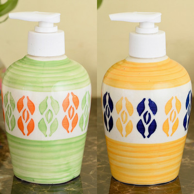 

Sforzi Ceramic soap dispenser combo 250 ml Lotion, Shampoo, Soap Dispenser(Multicolor)