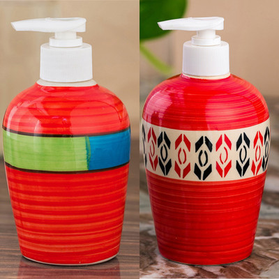 

Sforzi Ceramic soap dispenser combo 700 ml Lotion, Shampoo, Soap Dispenser(Multicolor)