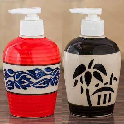 

Sforzi Ceramic soap dispenser combo 250 ml Lotion, Shampoo, Soap Dispenser(Multicolor)