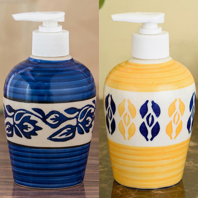 

Sforzi Ceramic soap dispenser combo 250 ml Lotion, Shampoo, Soap Dispenser(Multicolor)