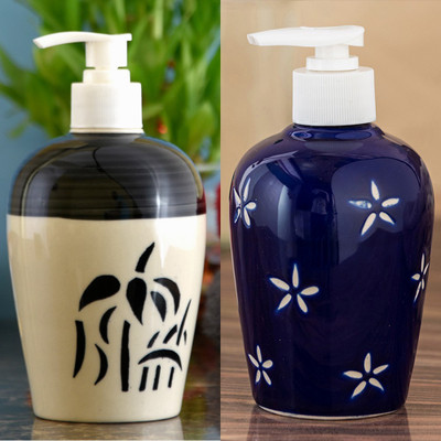 

Sforzi Ceramic soap dispenser combo 700 ml Lotion, Shampoo, Soap Dispenser(Multicolor)