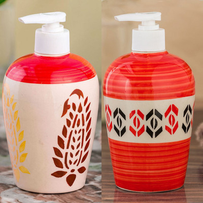 

Sforzi Ceramic soap dispenser combo 450 ml Lotion, Shampoo, Soap Dispenser(Multicolor)