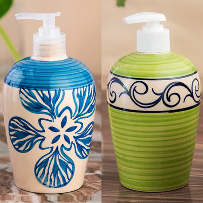 

Sforzi Ceramic soap dispenser combo 450 ml Lotion, Shampoo, Soap Dispenser(Multicolor)