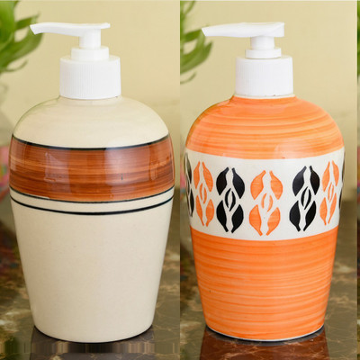 

Sforzi Ceramic soap dispenser combo 450 ml Lotion, Shampoo, Soap Dispenser(Multicolor)