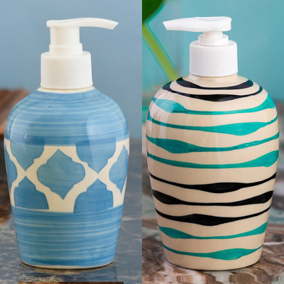 

Sforzi Ceramic soap dispenser combo 700 ml Lotion, Shampoo, Soap Dispenser(Multicolor)