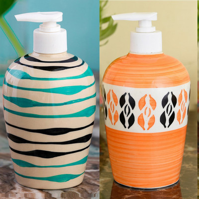 

Sforzi Ceramic soap dispenser combo 450 ml Lotion, Shampoo, Soap Dispenser(Multicolor)