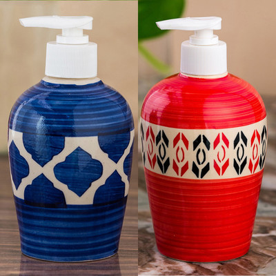 

Sforzi Ceramic soap dispenser combo 700 ml Lotion, Shampoo, Soap Dispenser(Multicolor)