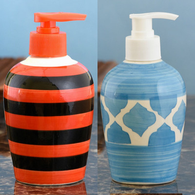 

Sforzi Ceramic soap dispenser combo 250 ml Lotion, Shampoo, Soap Dispenser(Multicolor)