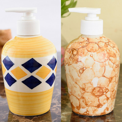 

Sforzi Ceramic soap dispenser combo 250 ml Lotion, Shampoo, Soap Dispenser(Multicolor)