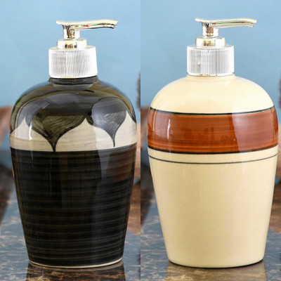 

Sforzi Ceramic soap dispenser combo 450 ml Lotion, Shampoo, Soap Dispenser(Multicolor)