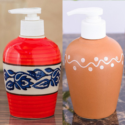 

Sforzi Ceramic soap dispenser combo 250 ml Lotion, Shampoo, Soap Dispenser(Multicolor)
