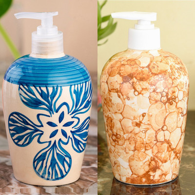 

Sforzi Ceramic soap dispenser combo 450 ml Lotion, Shampoo, Soap Dispenser(Multicolor)