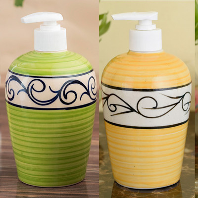 

Sforzi Ceramic soap dispenser combo 450 ml Lotion, Shampoo, Soap Dispenser(Multicolor)