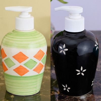 

Sforzi Ceramic soap dispenser combo 250 ml Lotion, Shampoo, Soap Dispenser(Multicolor)