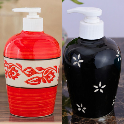 

Sforzi Ceramic soap dispenser combo 700 ml Lotion, Shampoo, Soap Dispenser(Multicolor)