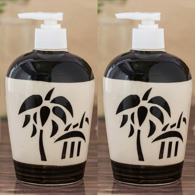 

Sforzi Ceramic soap dispenser combo 450 ml Lotion, Shampoo, Soap Dispenser(Multicolor)