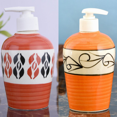 

Sforzi Ceramic soap dispenser combo 700 ml Lotion, Shampoo, Soap Dispenser(Multicolor)